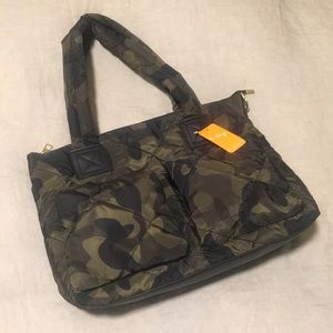 Camo Down Fill Hand Bag | Boutique